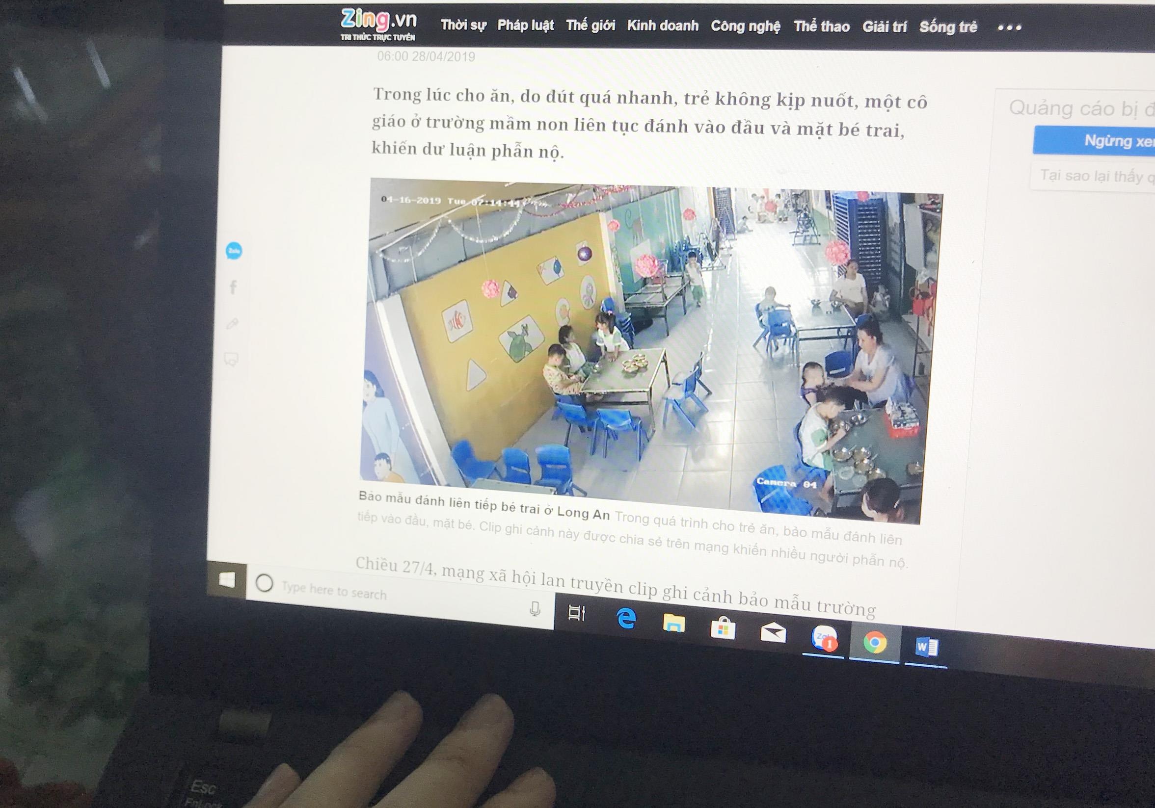 Bao mau Long An thua nhan danh lien tiep vao dau tre khi cho an hinh anh