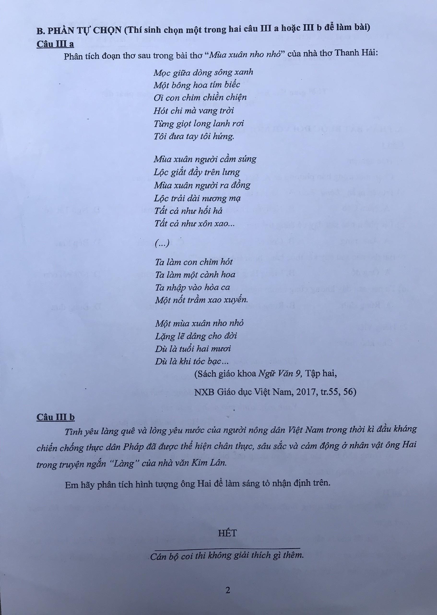 de thi vao lop 10 ha noi anh 2