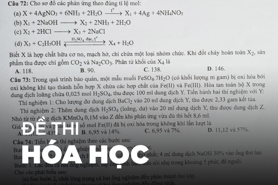 De thi mon Hoa hoc THPT quoc gia 2019 hinh anh