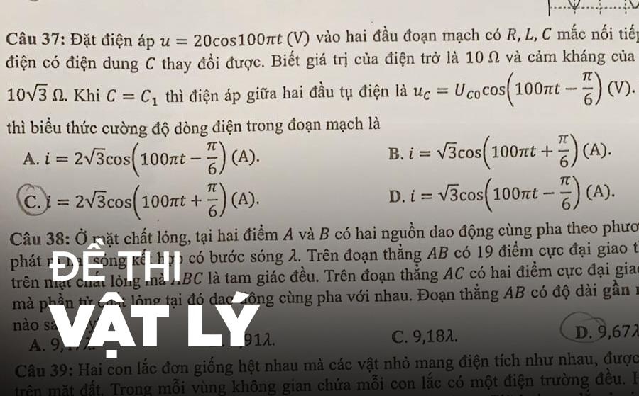 De thi Vat ly THPT quoc gia 2019 hinh anh