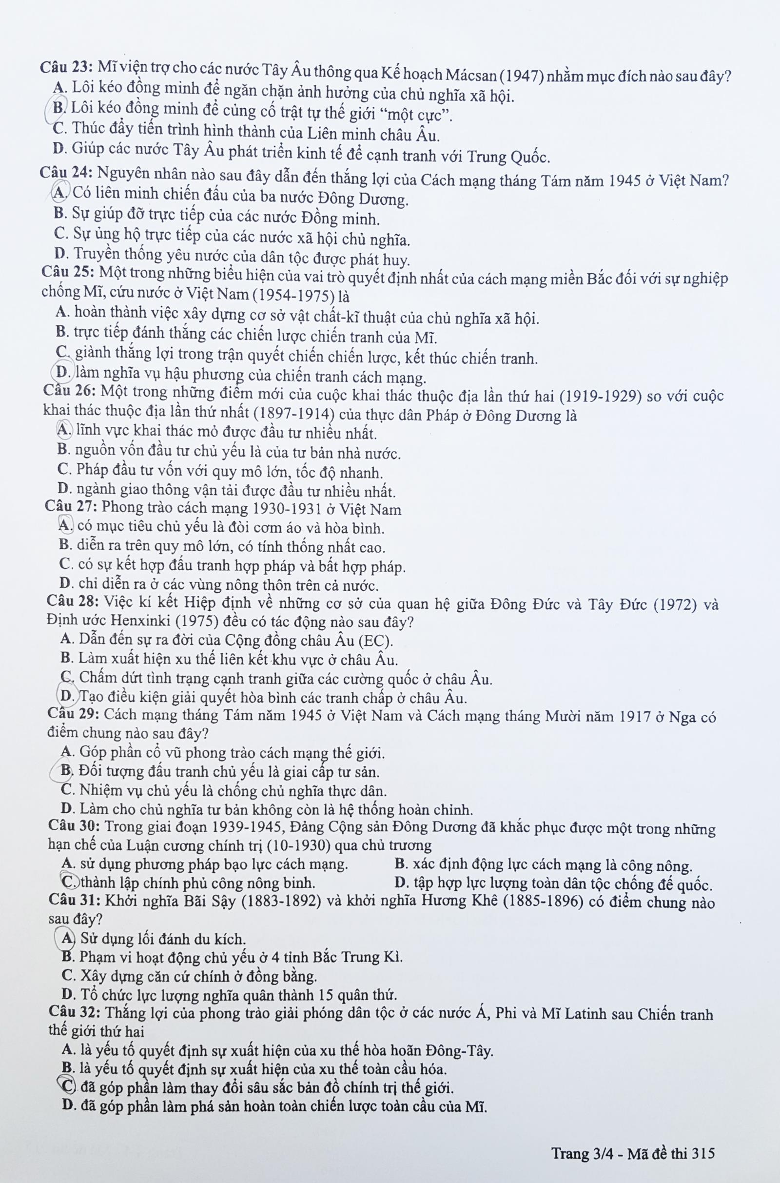 đáp án lịch sử thpt quốc gia 2019 ảnh 3 dap an lich su thpt quoc gia 2019 anh 3