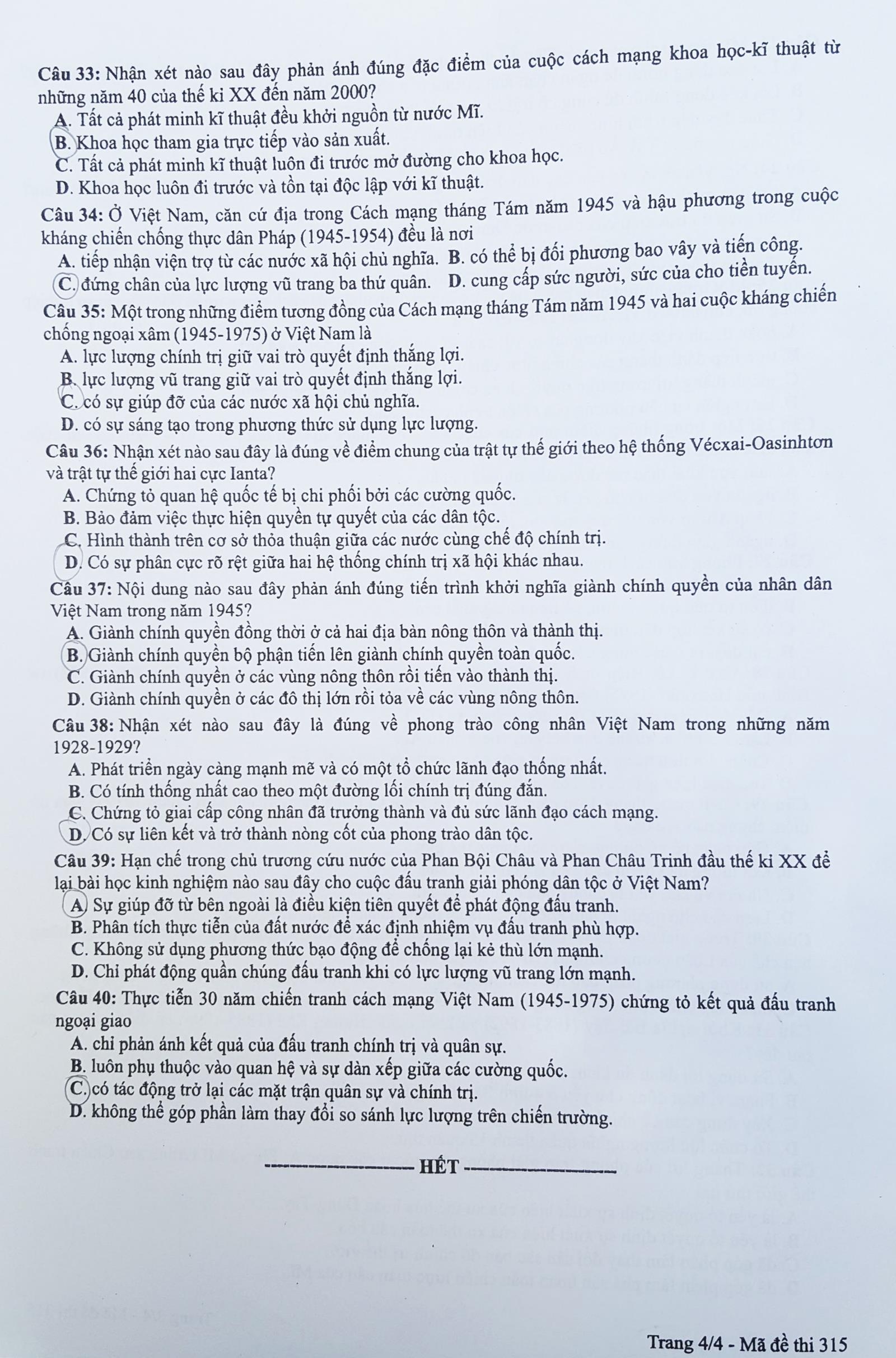 đáp án lịch sử thpt quốc gia 2019 ảnh 4 dap an lich su thpt quoc gia 2019 anh 4