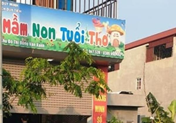 Dinh chi co so mam non co tre bi bong khi hoc ky nang song hinh anh