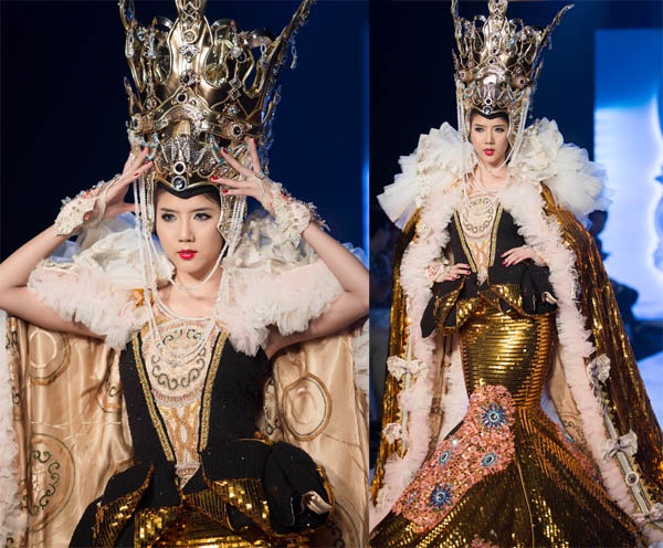 Ngoc Quyen 'vac' trang phuc 50 kg len san catwalk hinh anh