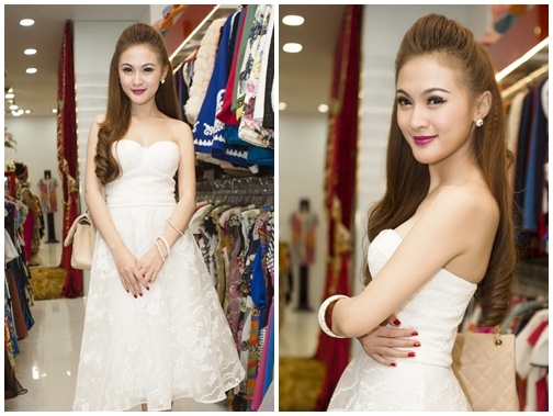 Hotgirl Kelly tu tin du tiec hinh anh