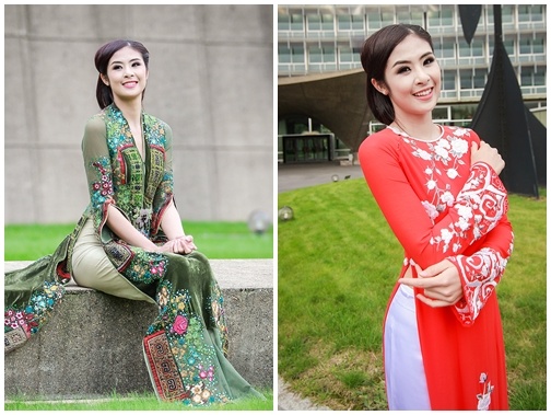 Ngoc Han thich dien ao dai hon Viet khi lam MC o Paris hinh anh