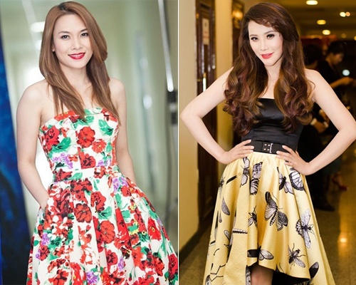 Ho Quynh Huong, My Tam noi bat nhat tuan voi vay hoa tiet hinh anh