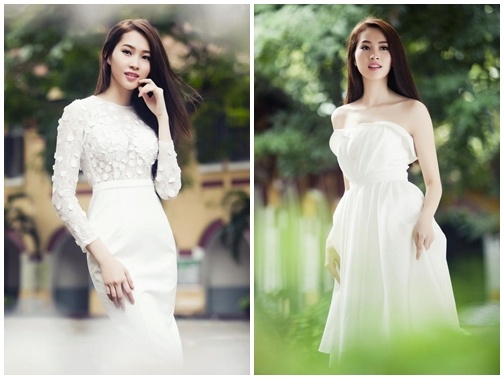 Hoa hau Dang Thu Thao tinh khoi voi trang phuc sac trang hinh anh