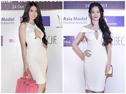 Linh Chi dien do doi sexy lam ban sao noi bat cua Ngoc Trinh hinh anh