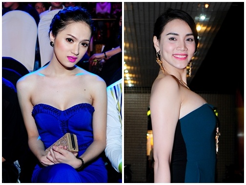 Trang Nhung - Huong Giang Idol cung khoe vong mot boc lua hinh anh