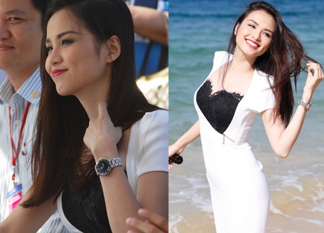 Diem Huong deo dong ho tram trieu khi ngoi 'ghe nong' hinh anh