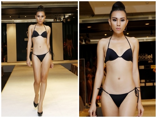 Dieu Huyen dien bikini be 'tin hin' tren dat Thai Lan hinh anh