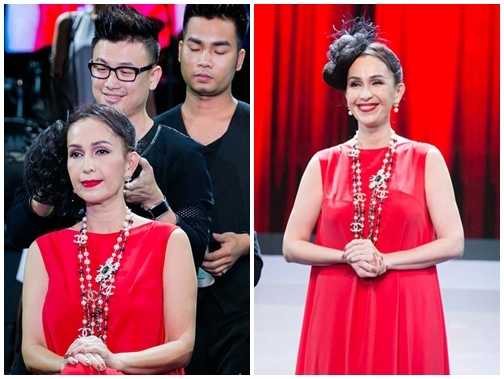 Diem My doi kieu toc ngay tren san dien hinh anh