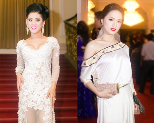 Lam Chi Khanh vay ren diem dua do sac Huong Giang Idol hinh anh