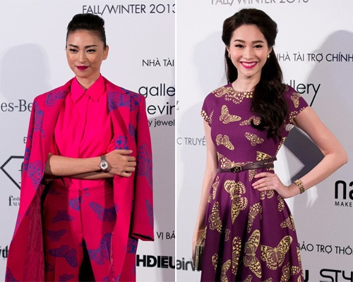 My nhan Viet dong loat mac vay buom di xem show thoi trang hinh anh