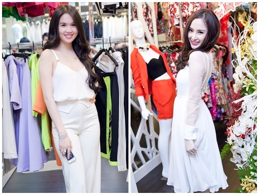 Hai kieu nu ten Trinh vay trang do ve ngoan hien hinh anh