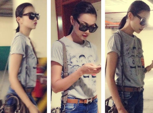'Bat bai' phoi ao thun don gian cuc chat cua Thanh Hang hinh anh