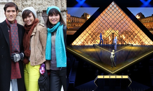 He lo san khau hinh tam giac chung ket Next Top Model hinh anh