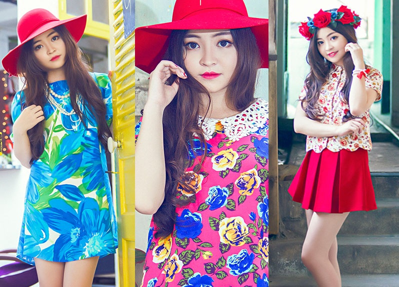 Chon vay suon in hoa bat mat cho nang tron tria hinh anh