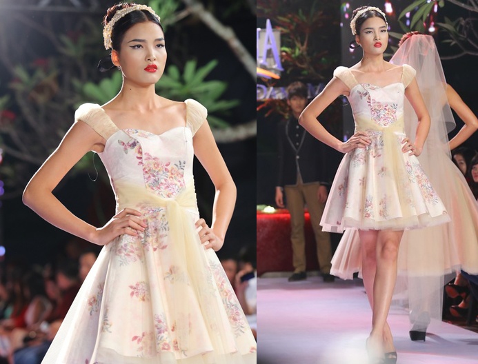 Cha Mi sac lanh khi lan dau dien catwalk hinh anh