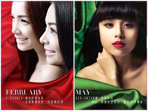 Thuy Hang - Thuy Hanh tung anh lich mung nam moi hinh anh