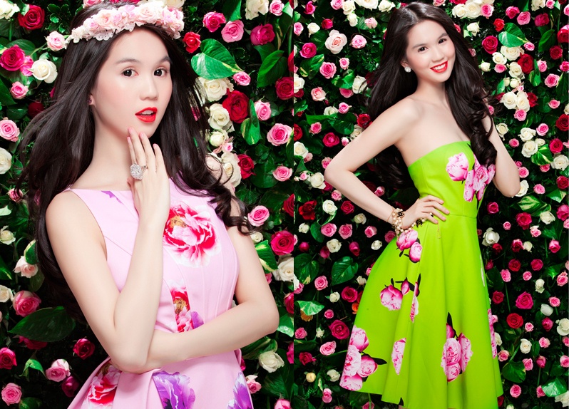Ngoc Trinh an mac ngoan hien don nam moi hinh anh