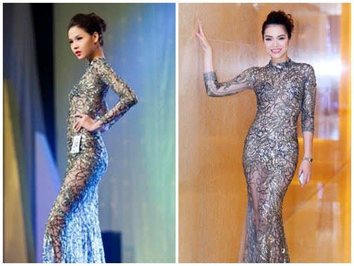 Ky Han dung vay xuyen thau voi Quach An An hinh anh
