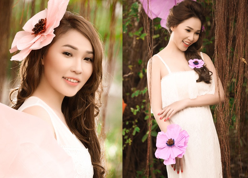 Quynh Thu diu dang voi gam trang hinh anh