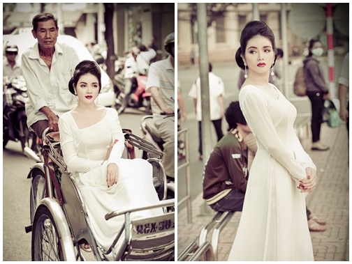 Ly Nha Ky kieu sa voi bo suu tap ao dai duoc tang dau nam hinh anh