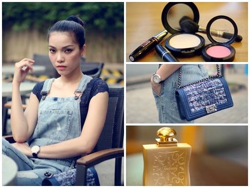 Quach An An xach tui Chanel ra pho dau nam hinh anh