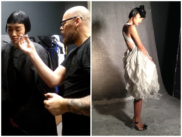 Hau truong chup lookbook cua Huyen Trang tai Anh hinh anh