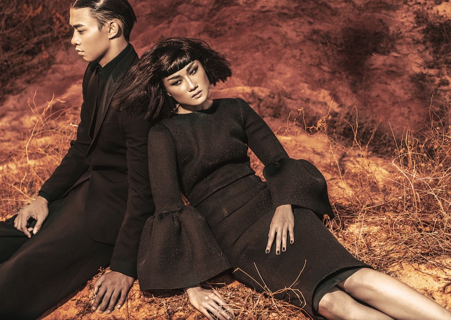 Vu Manh Hiep mac vay tinh tu ben Kha My Van hinh anh