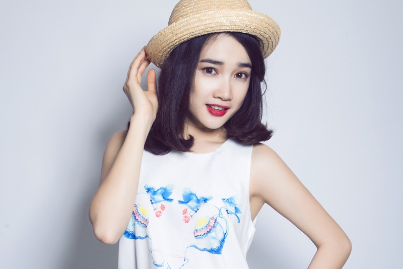 Dien vien 'Qua tim mau' cuon hut voi sac mau mua he hinh anh