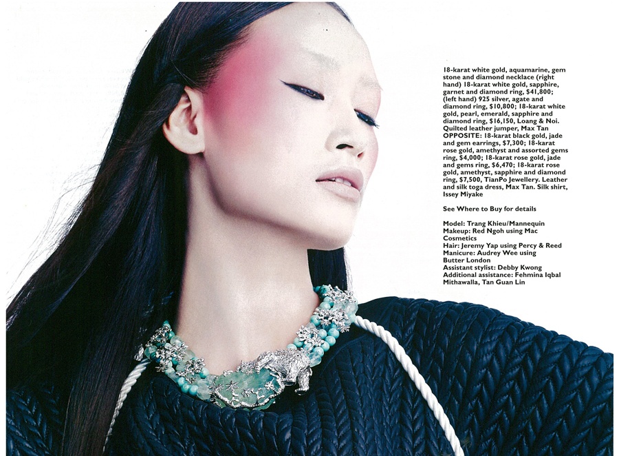 Trang Khieu an tuong tren tap chi Harper's Bazaar thang 6 hinh anh