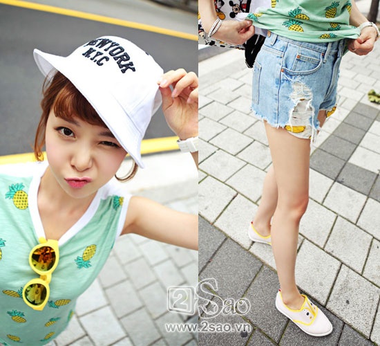 Quần short trẻ trung là dáng quần năng động, khỏe khoắn được sử dụng nhiều khi đi  chơi, đi dã ngoại đồng thời giúp cô nàngchân ngắn kéo dài đôi chân một cách đáng kể.