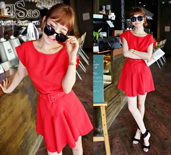 Khi chọn tông màu nổi bật chỉ cần thiết kế đơn giản cũng đủ  giúp bạn thật rạng rỡ và ấn tượng khi dạo chơi cuối tuần hay hẹn hò cùng