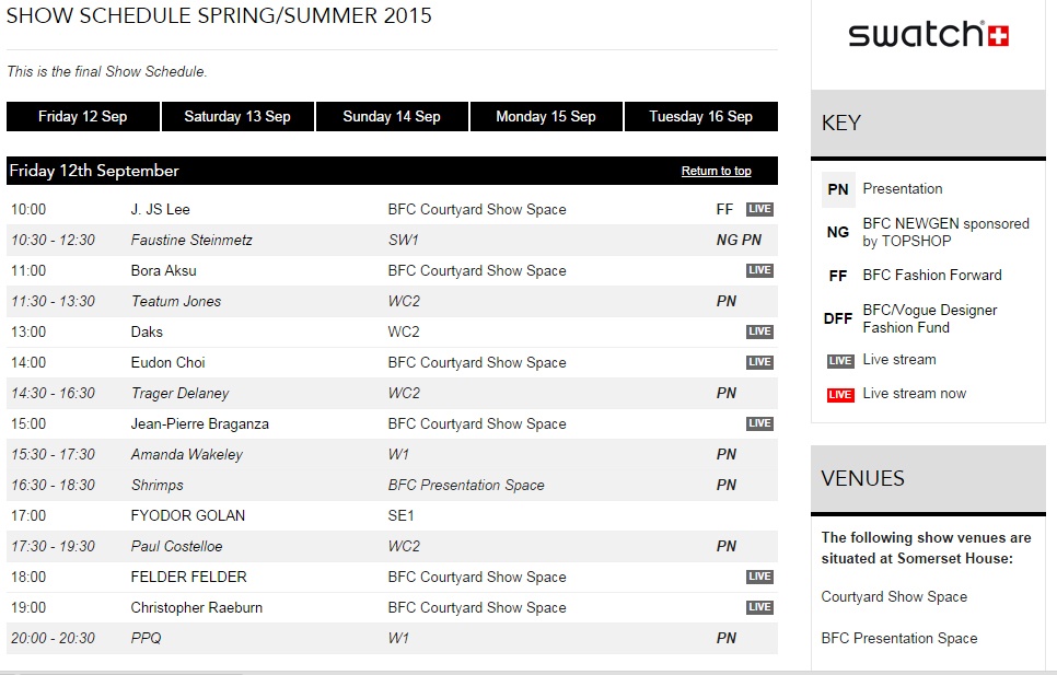 Lịch diễn show Jean Pierre Braganza vào ngày 12/9 tại London.
