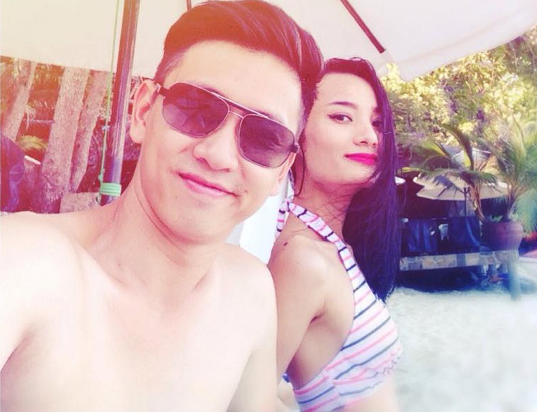 Le Thuy dien bikini ben chong sap cuoi hinh anh