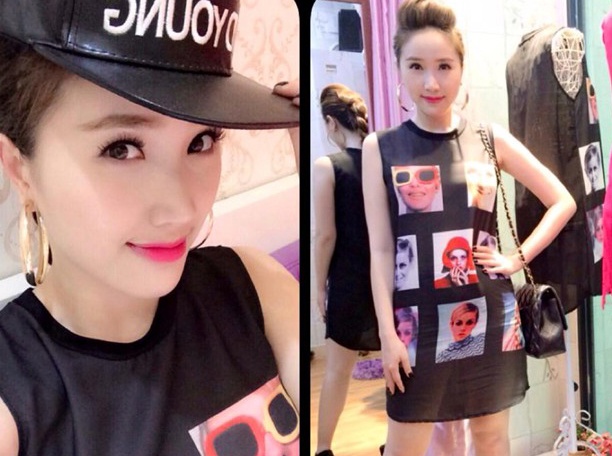 Bao Thy chuong mot ao thun binh dan khi luot pho hinh anh