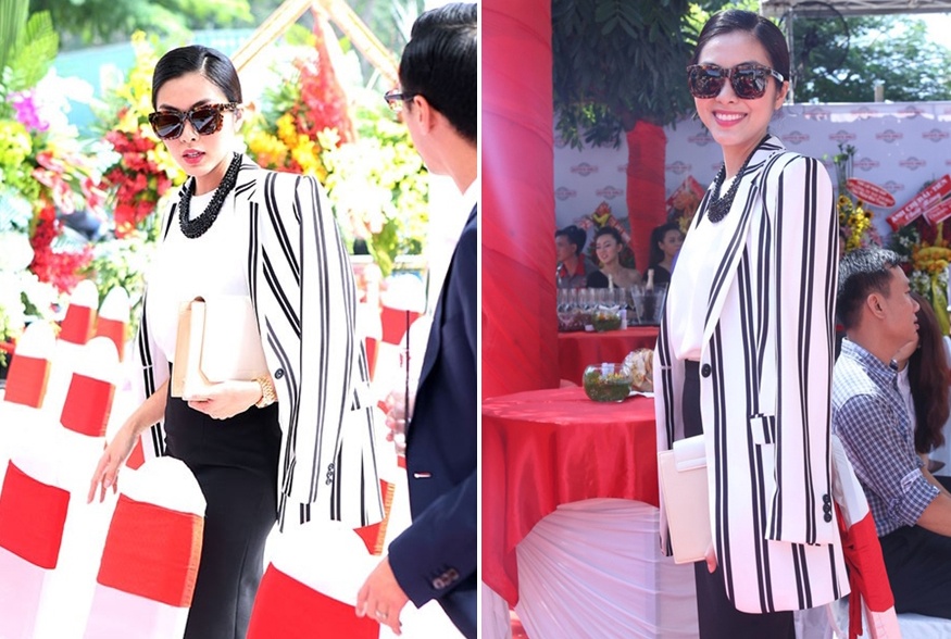 Tang Thanh Ha mac thanh lich dan dau top sao dep tuan hinh anh