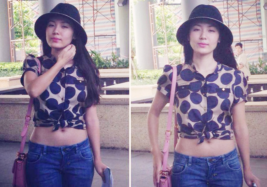 Gu street style bat chap chieu cao nam lun cua Phuong Linh hinh anh