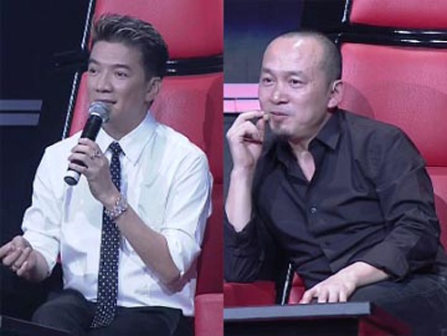 Mr Đàm và Quốc Trung thường xung khắc khi ngồi ghế nóng của The Voice.
