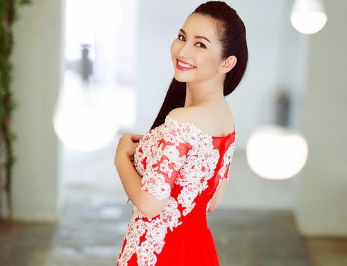 Ao dai cuoi goi cam cua co dau showbiz Viet 2014 hinh anh