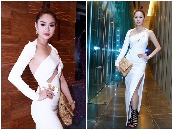 15 mau vay sexy bac nhat tren tham do Vbiz nam 2014 hinh anh