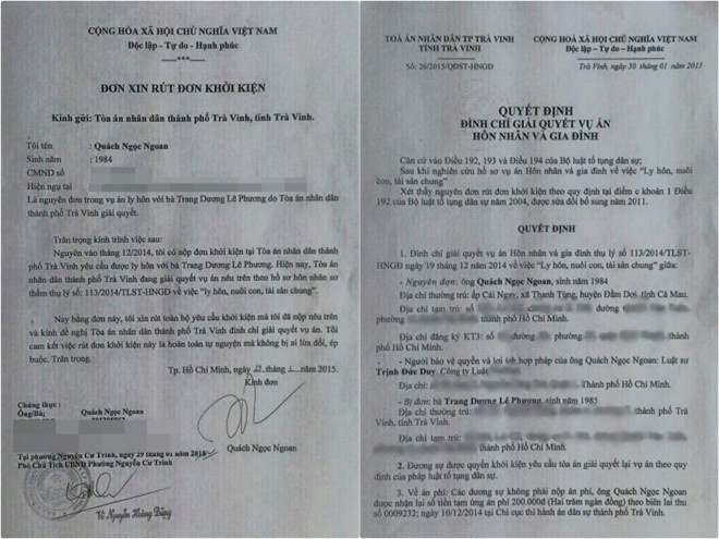 Quyết định đình chỉ giải quyết vụ án hôn nhân và gia đình của tòa án.