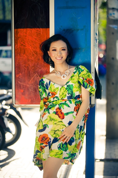 Hình ảnh đáng yêu của Phương Nga những ngày mới về nước.