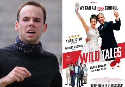 Viên cơ phó Andreas Lubitz và poster bộ phim tương đồng với số phận anh.