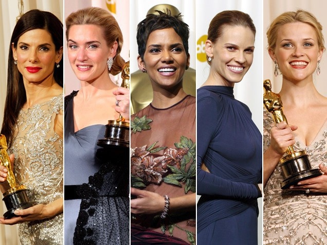 Sandra Bucllock, Kate Winslet, Halle Berry, Hilary Swank và Reese Witherspoon đã chia tay chồng sau khi đoạt giải Oscar.