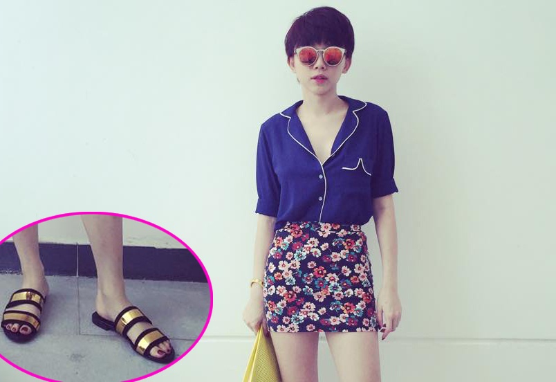 Toc Tien dien ao ngu, di dep le noi bat tren duong pho hinh anh