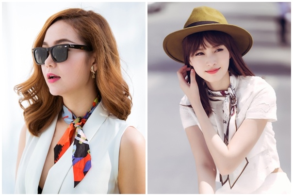 Minh Hang, Dang Thu Thao kheo phoi khan voan ngay he hinh anh